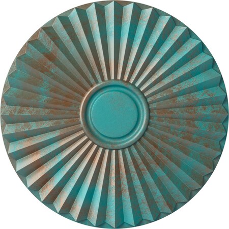 Shakuras Ceiling Medallion (For Canopies up to 5"), 19 3/4"OD x 1 3/8"P, Copper Green Patina